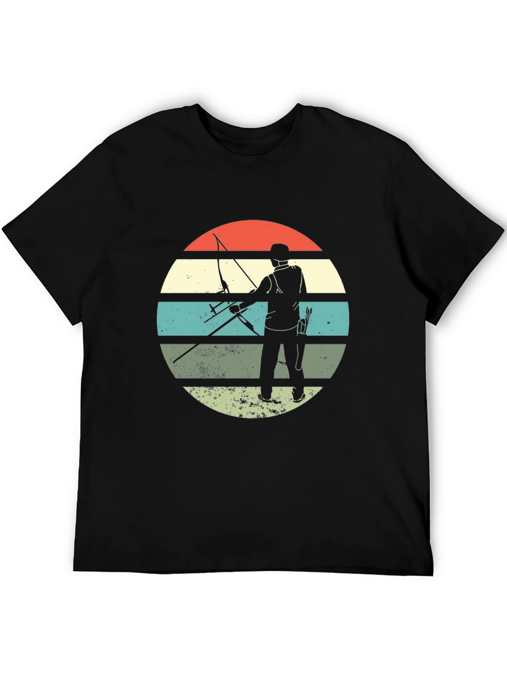 Archery Silhouette Retro Style T-Shirt