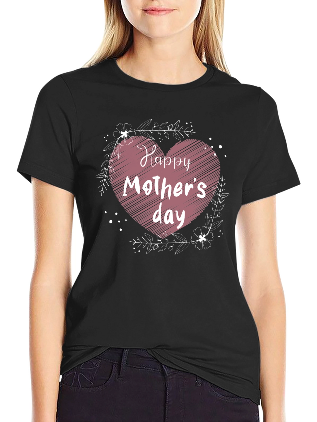 Happy Mothers Day Heart Graphic Tee