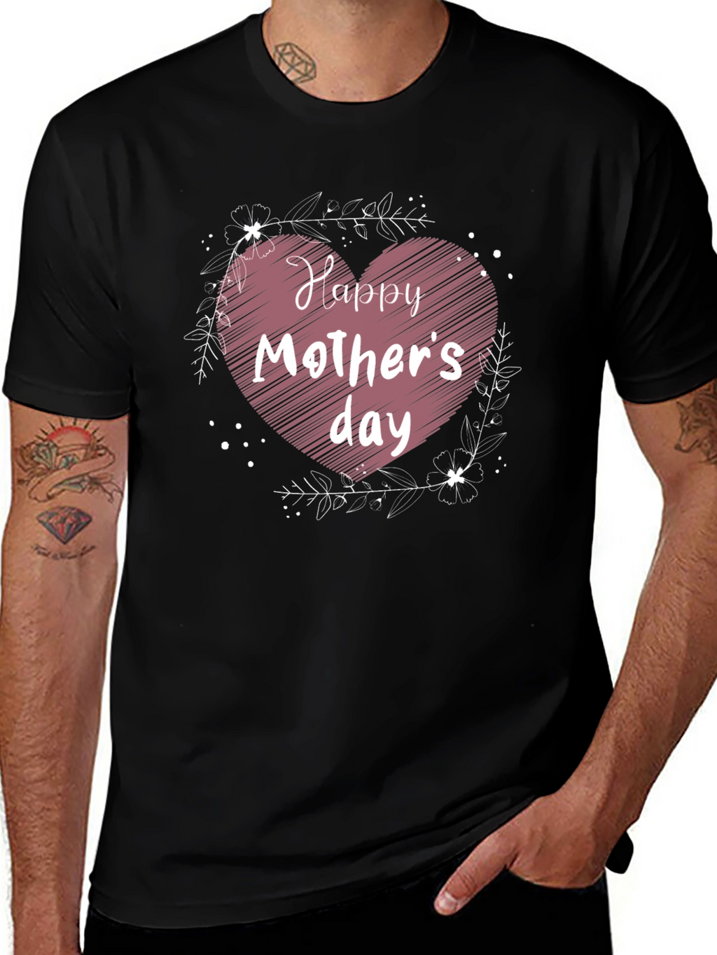 Happy Mothers Day Heart Graphic Tee