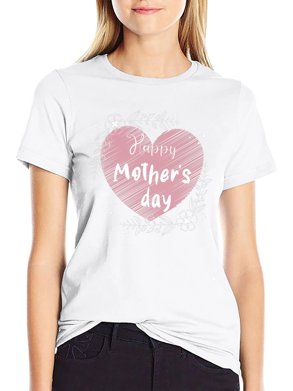Happy Mothers Day Heart Graphic Tee