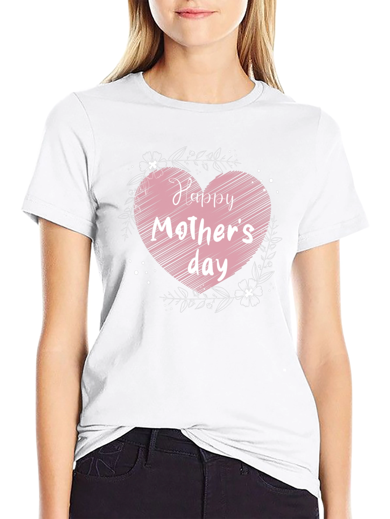 Happy Mothers Day Heart Graphic Tee