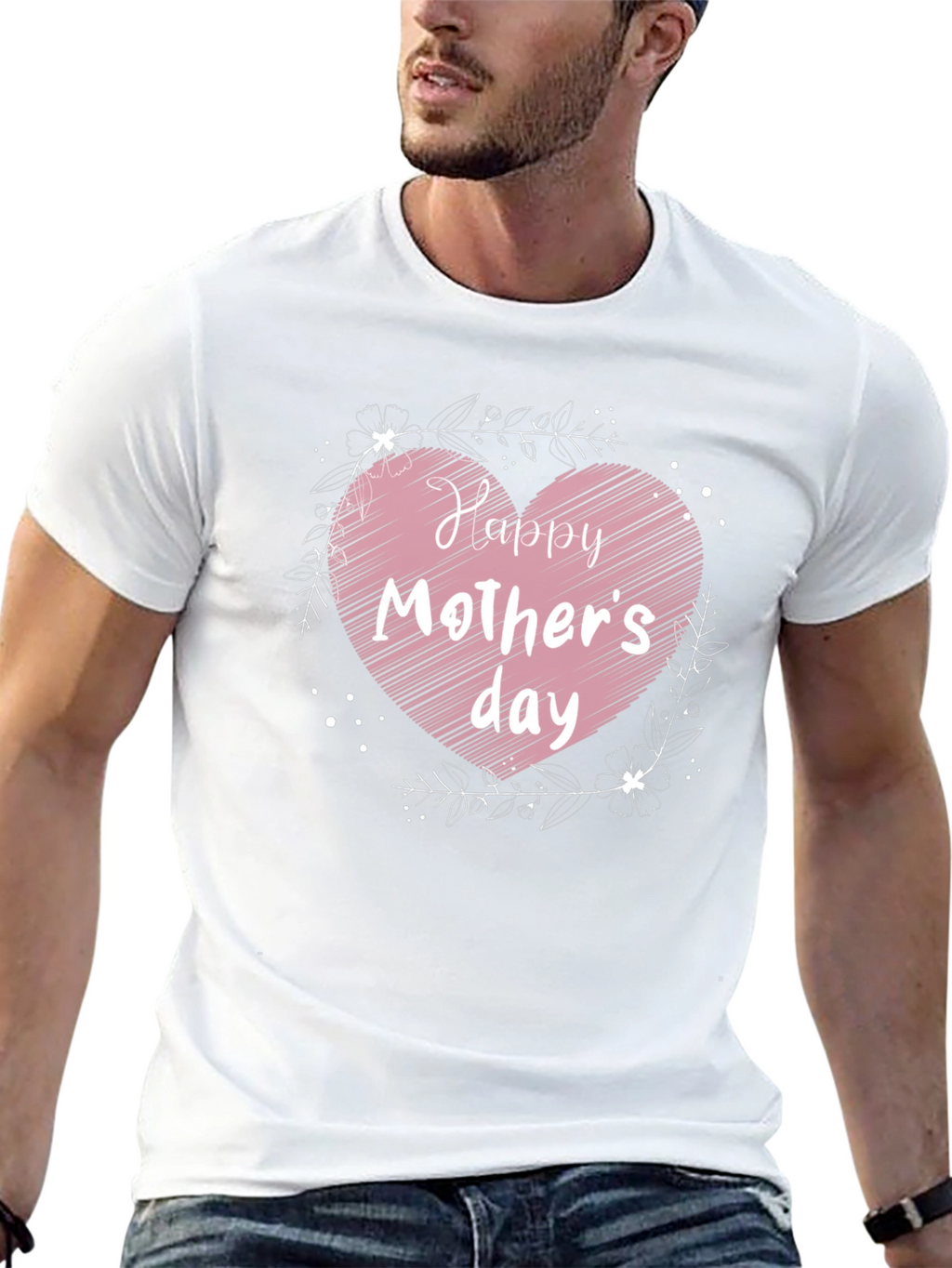 Happy Mothers Day Heart Graphic Tee
