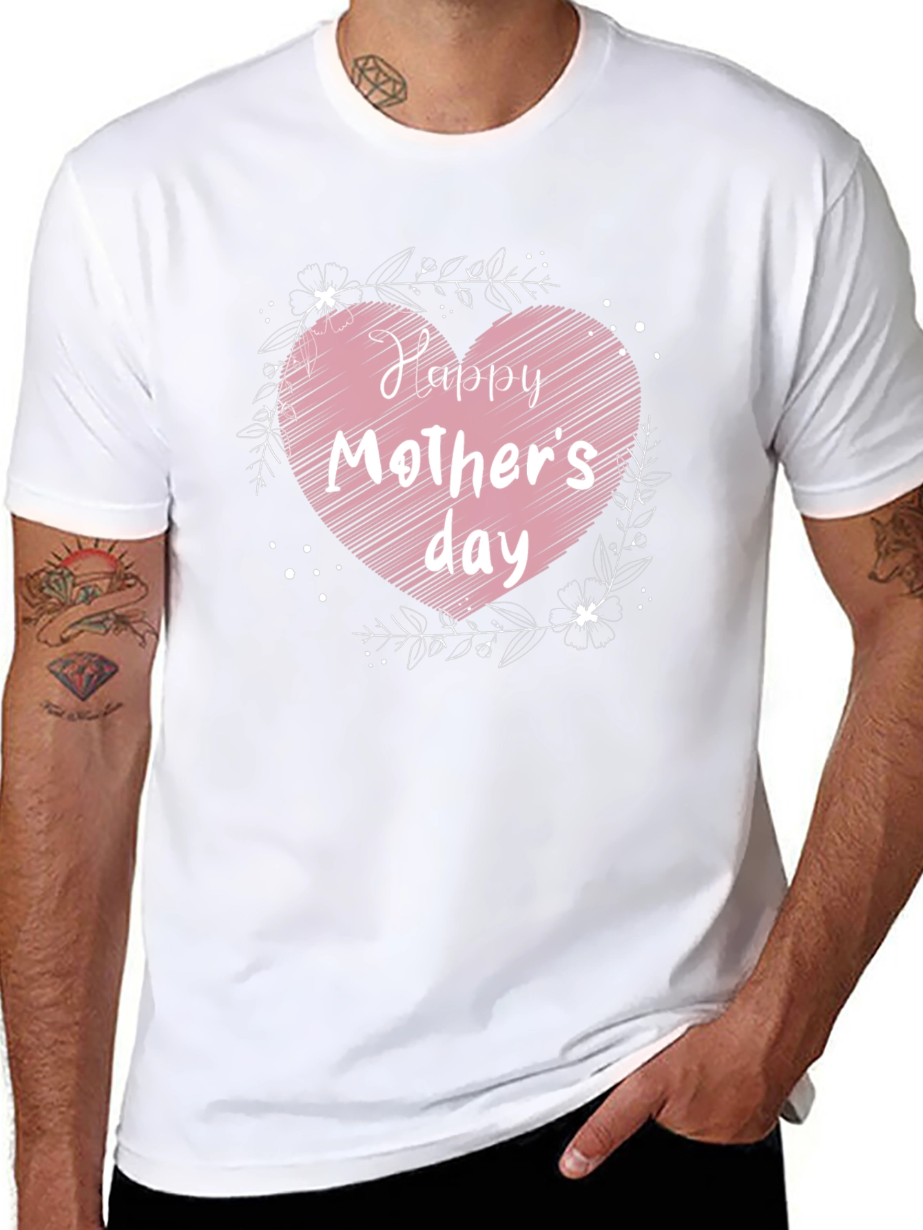 Happy Mothers Day Heart Graphic Tee