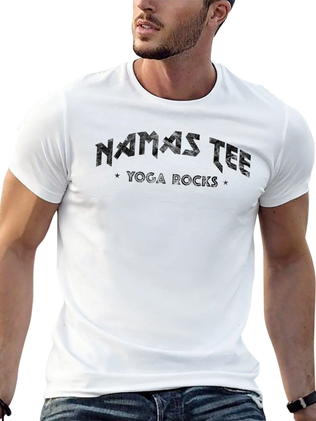 Namaste Yoga Rocks Graphic T-Shirt