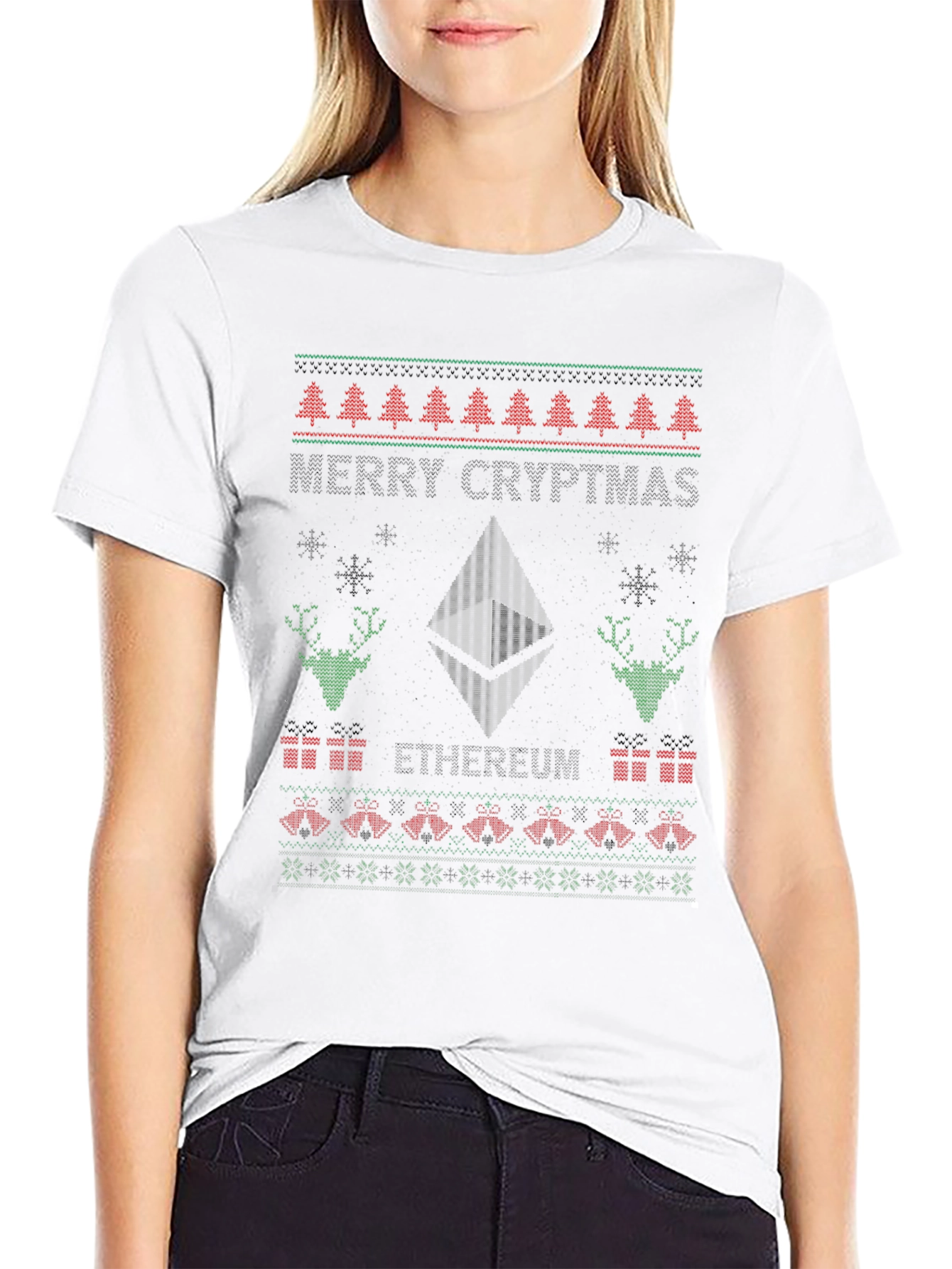 Ethereum Ugly Christmas Sweater T-Shirt
