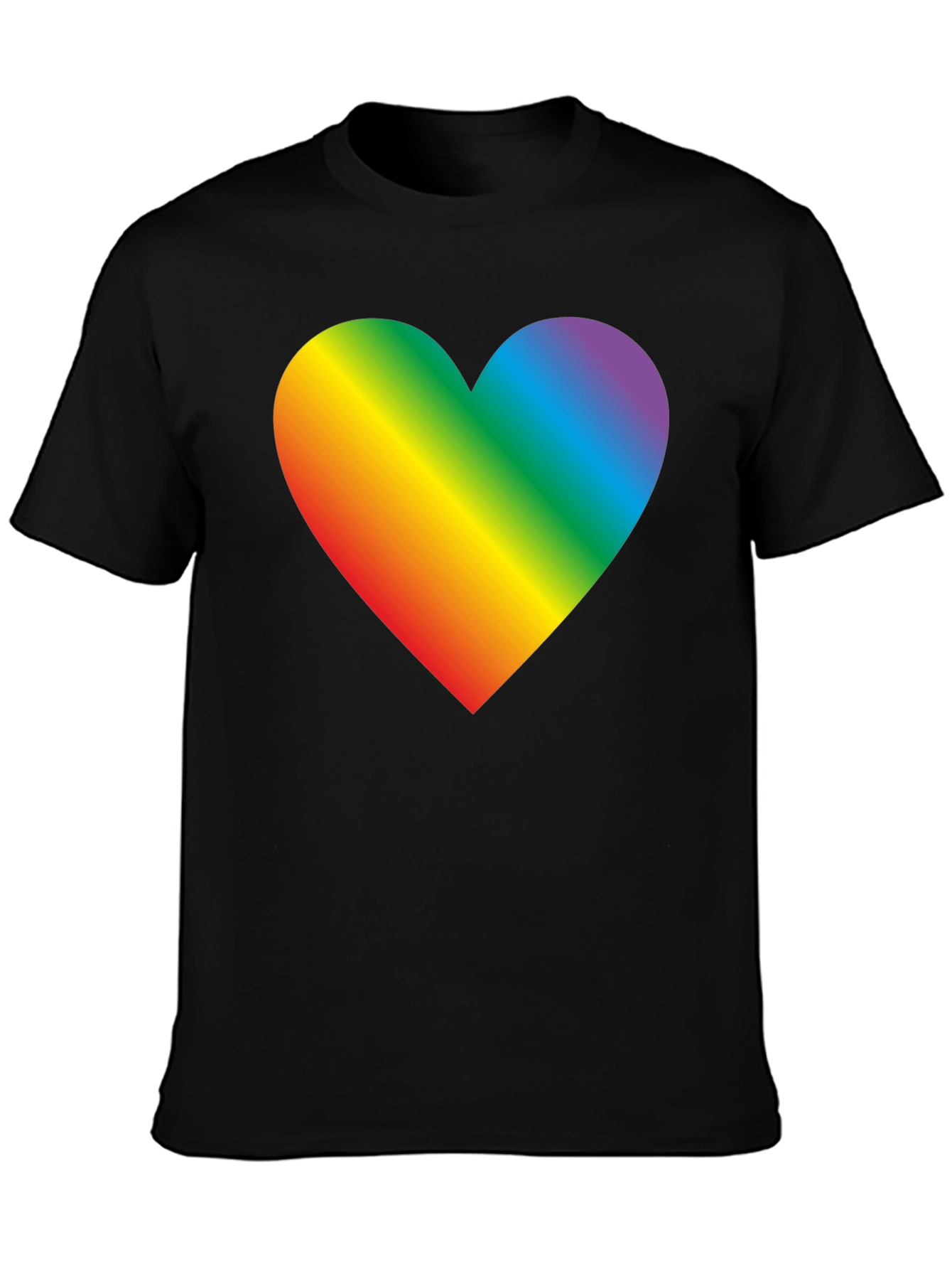 Rainbow Heart Graphic Tee - Pride & Love