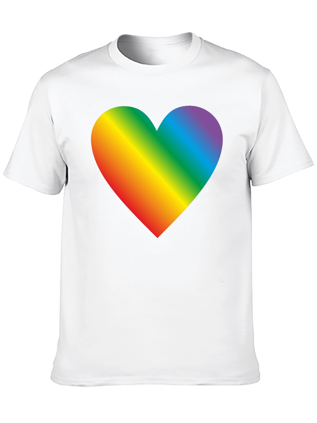 Rainbow Heart Graphic Tee - Pride & Love
