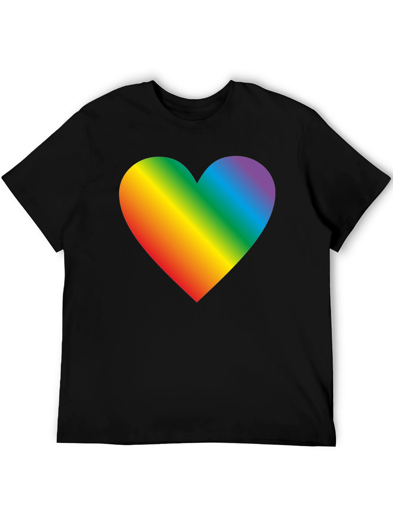 Rainbow Heart Graphic Tee - Pride & Love