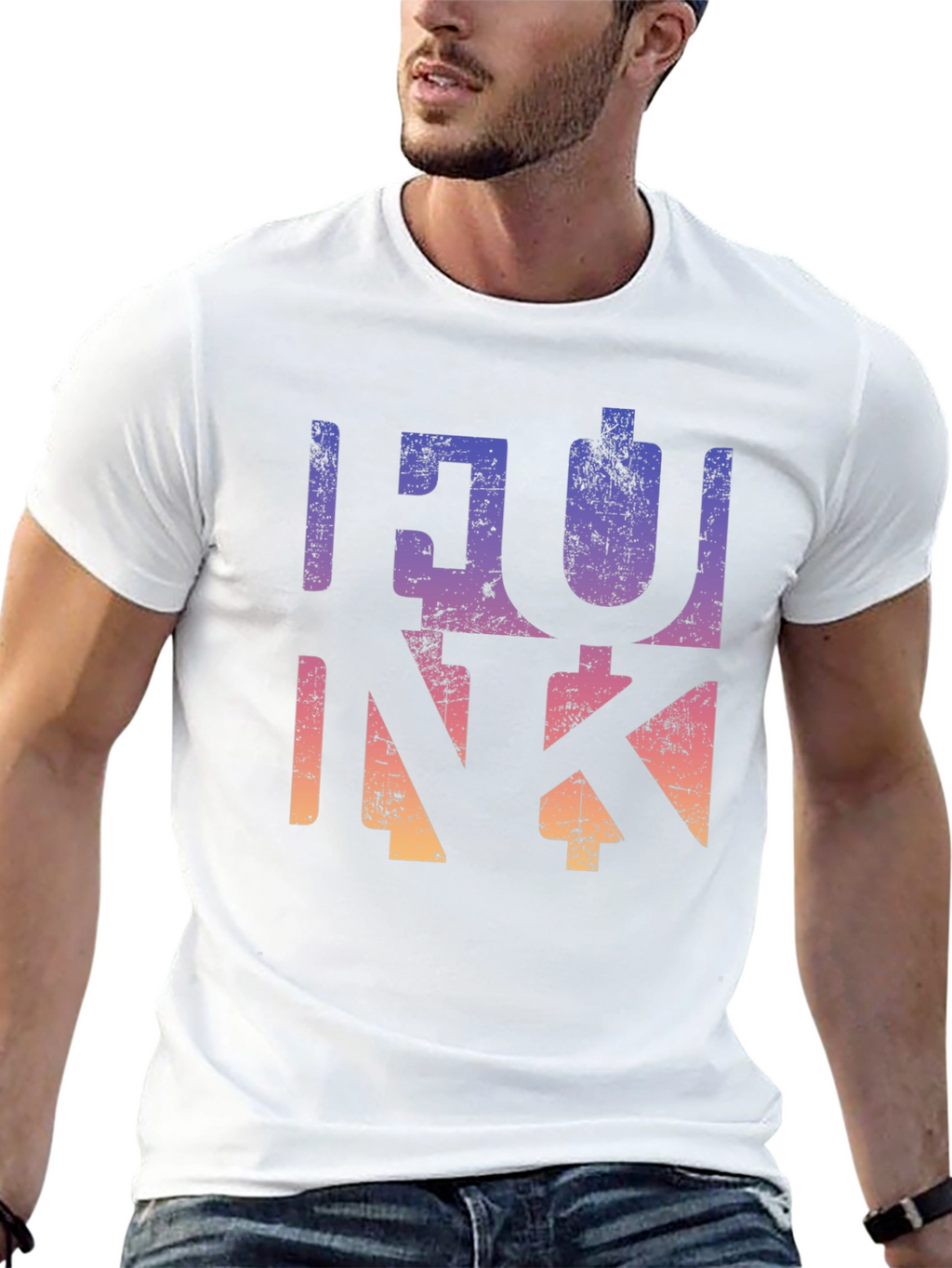 Funky Gradient Graphic T-Shirt