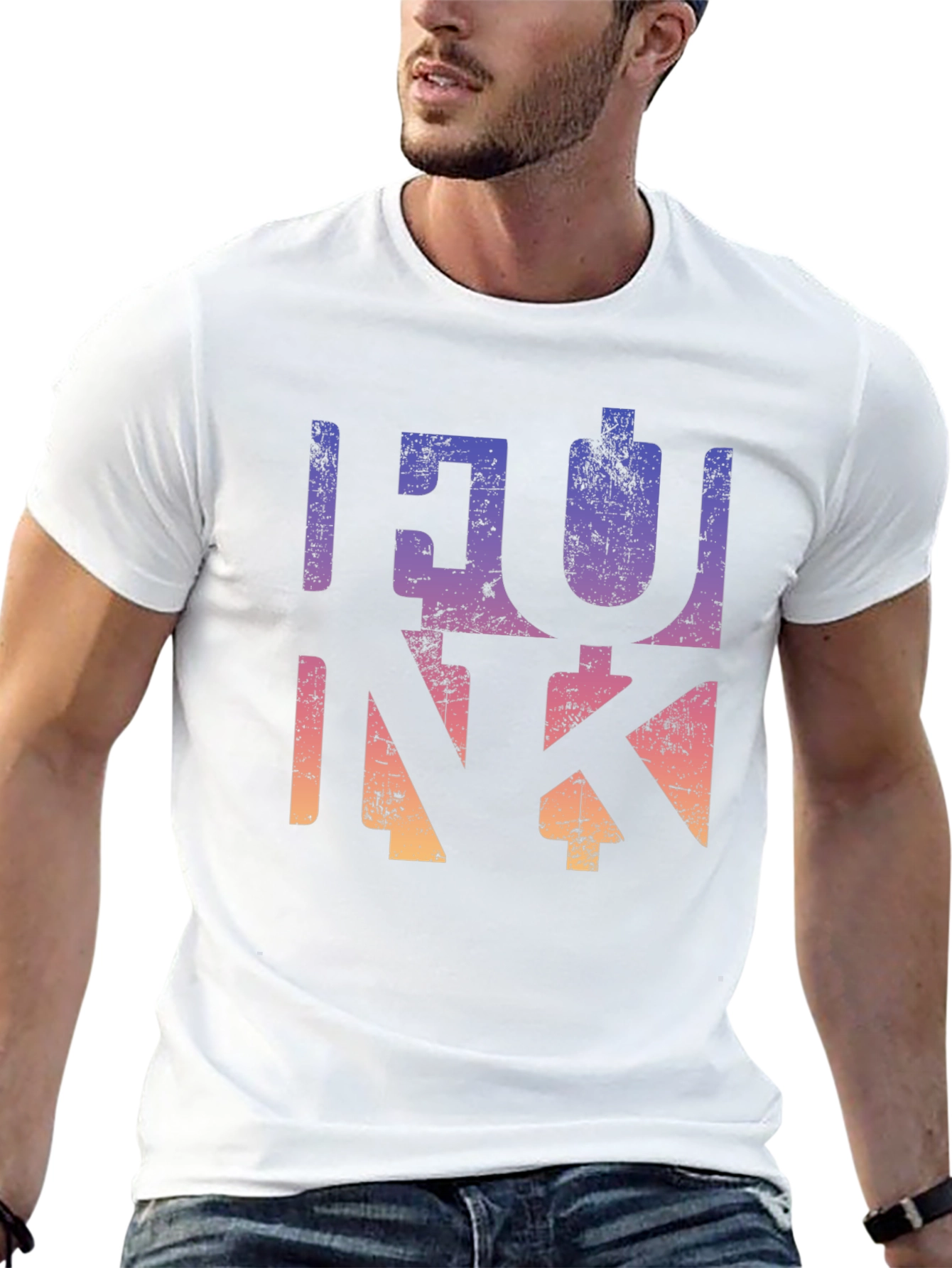 Funky Gradient Graphic T-Shirt