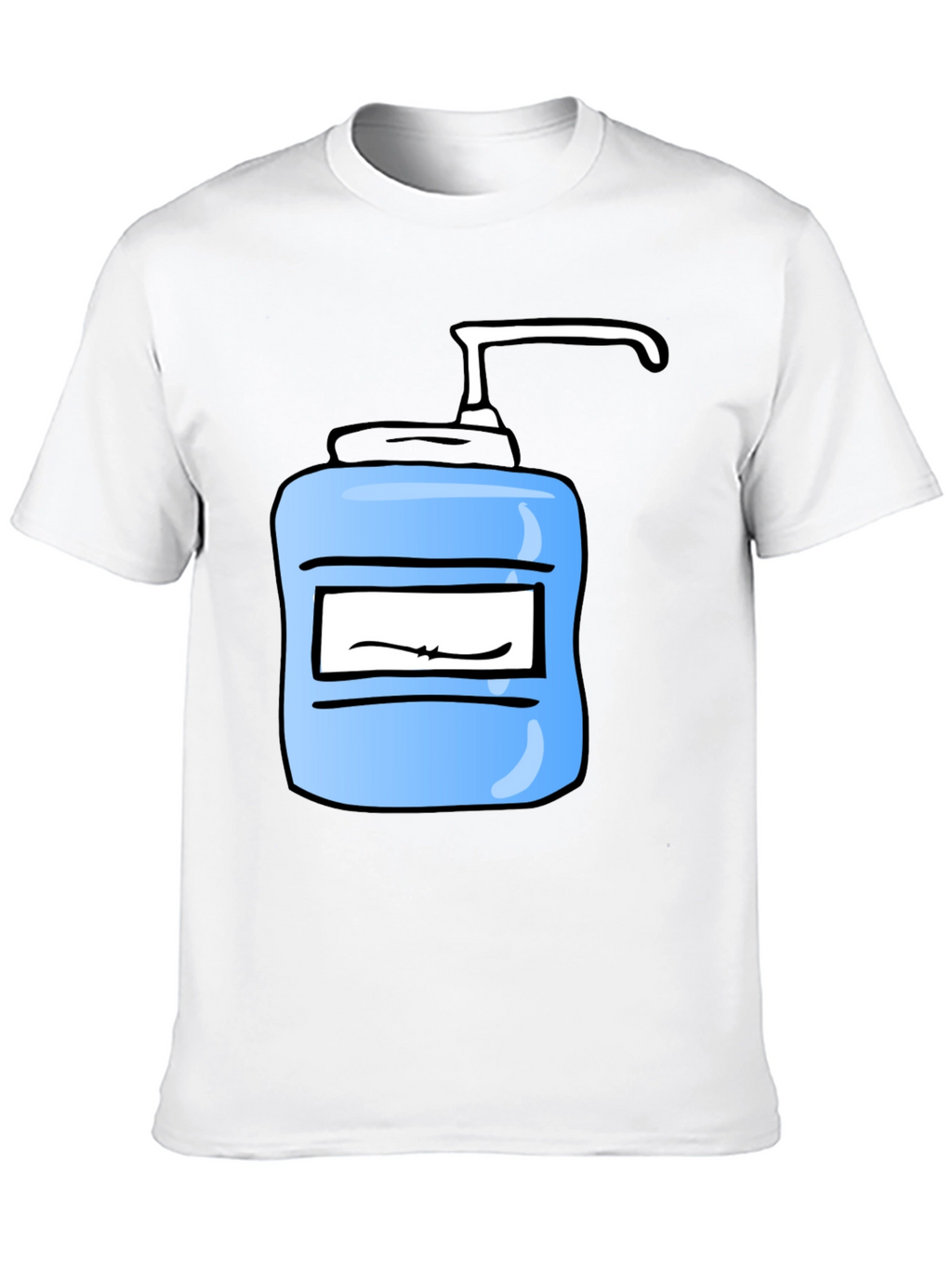 Cartoon Hand Sanitizer Graphic Tee - Black