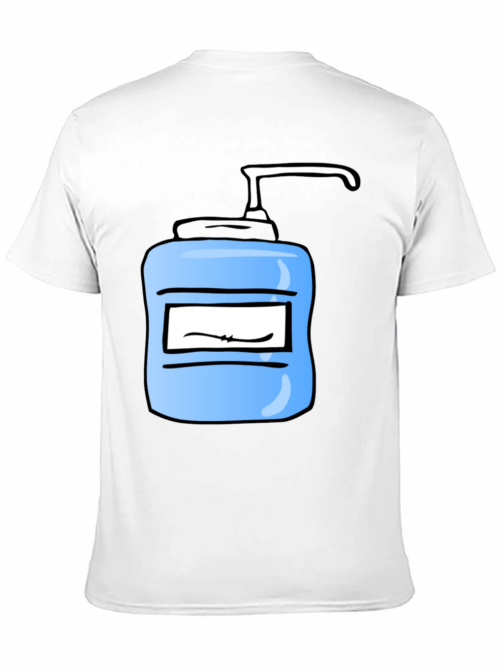 Cartoon Hand Sanitizer Graphic Tee - Black