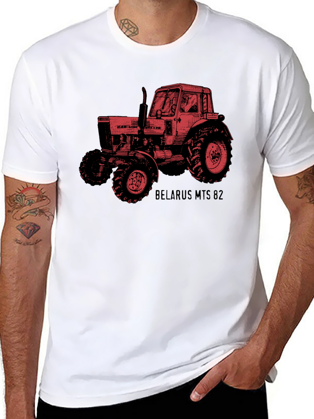 Belarus MTS 82 Tractor Graphic T-Shirt