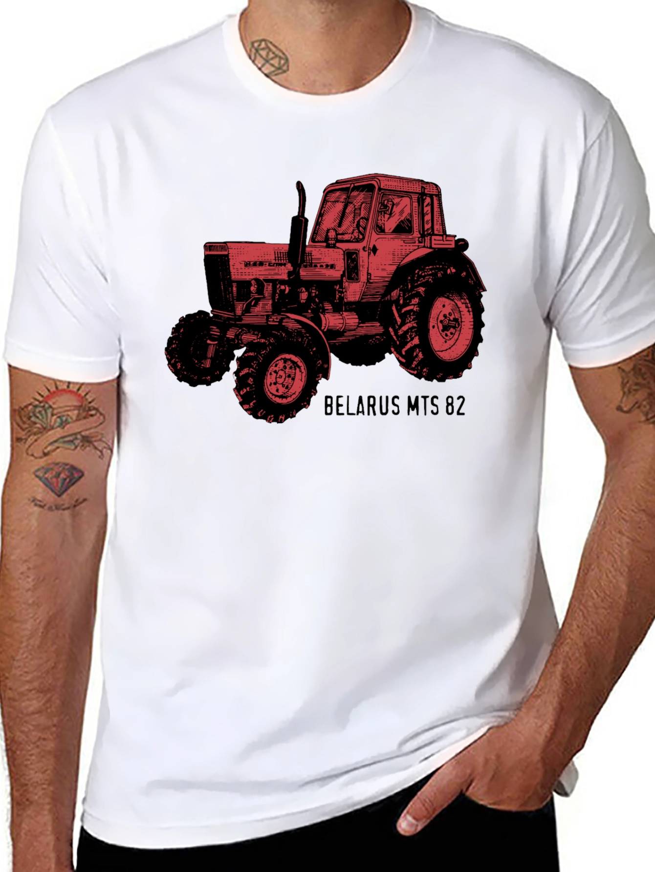 Belarus MTS 82 Tractor Graphic T-Shirt