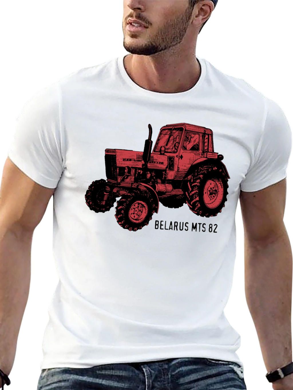 Belarus MTS 82 Tractor Graphic T-Shirt