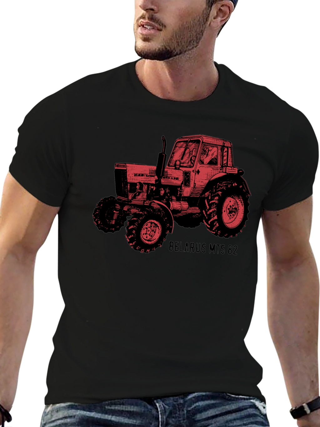 Belarus MTS 82 Tractor Graphic T-Shirt