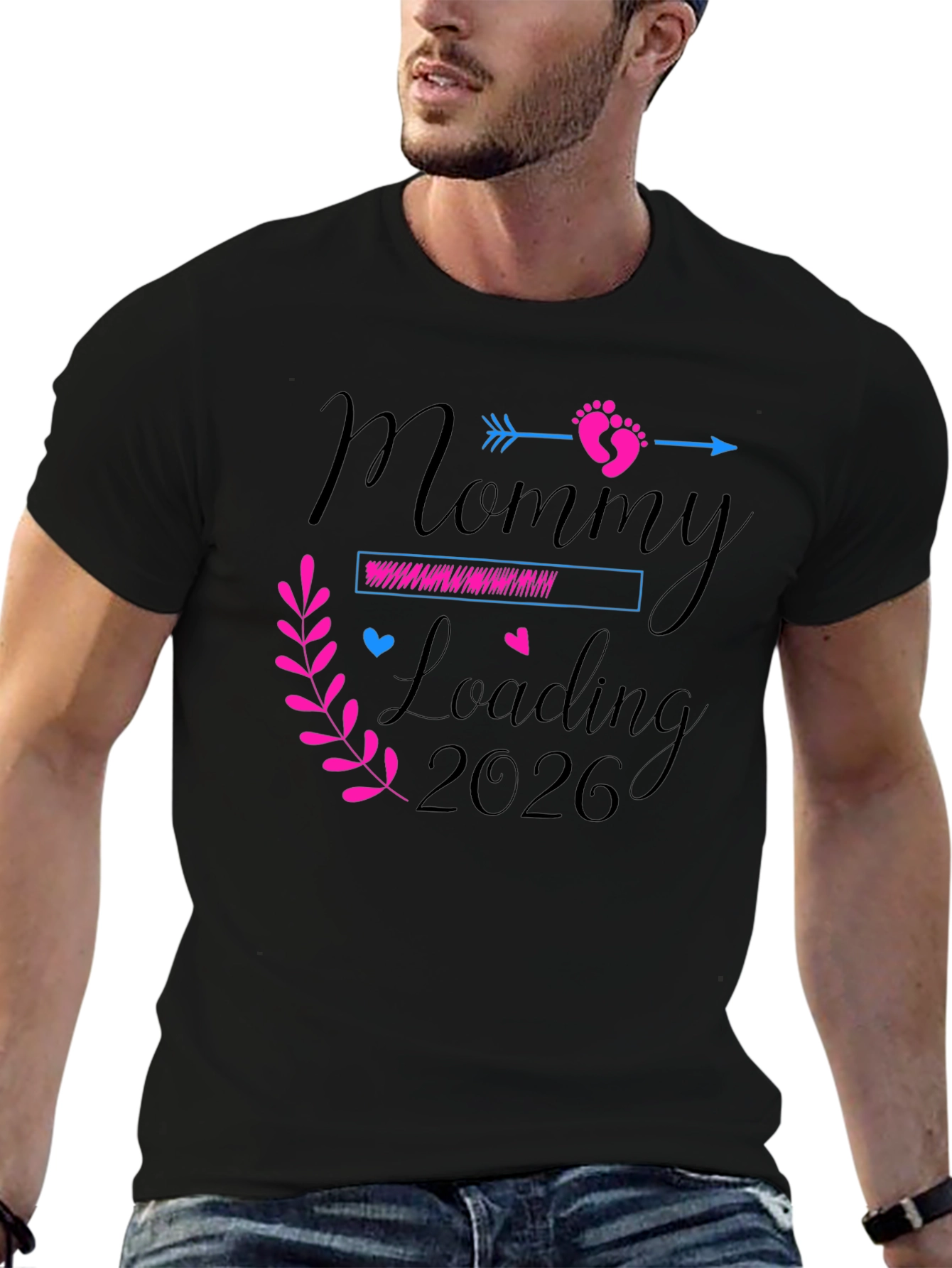 Mommy Loading 2026 T-Shirt - Pregnancy Announcement Tee