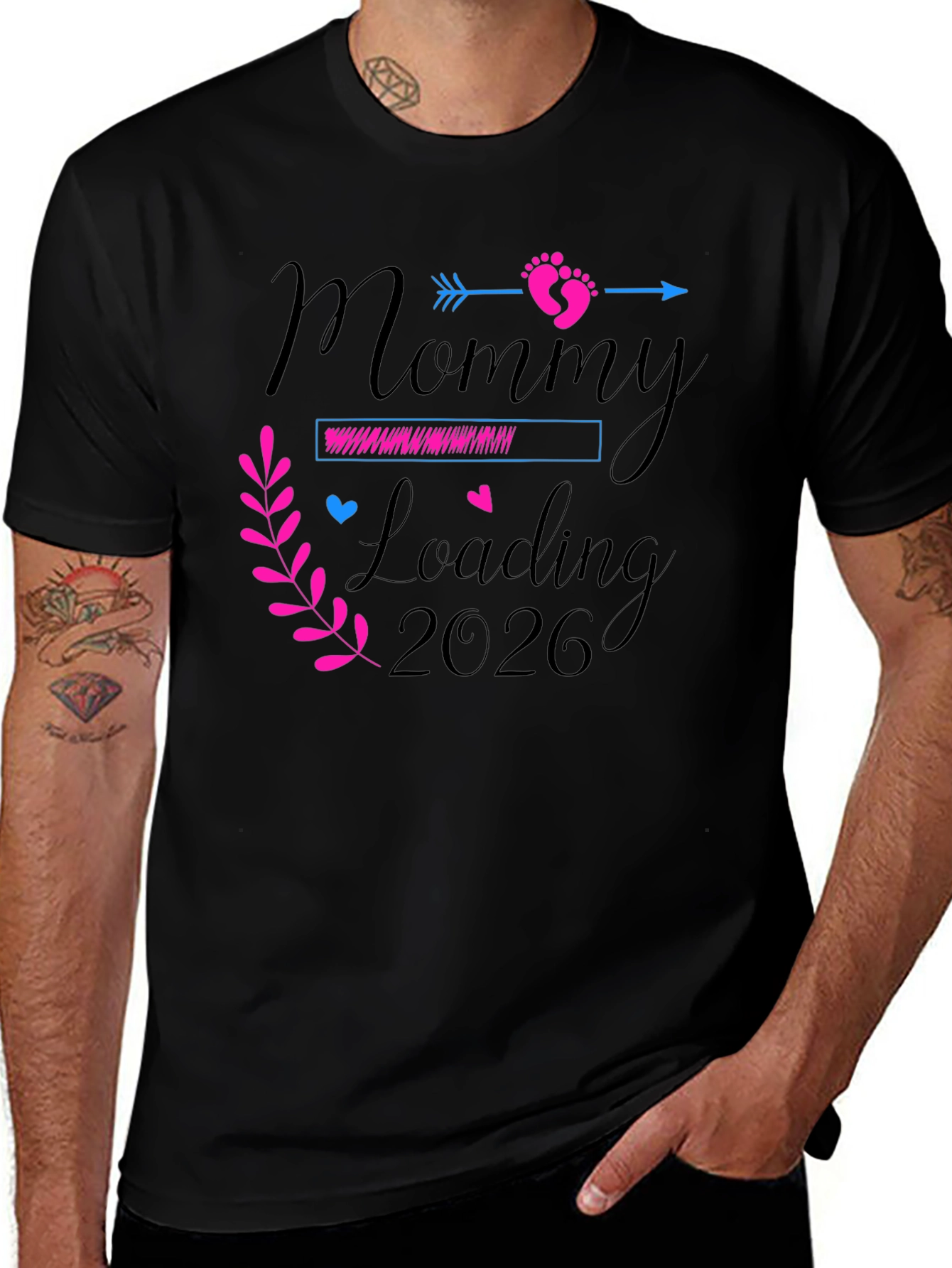 Mommy Loading 2026 T-Shirt - Pregnancy Announcement Tee