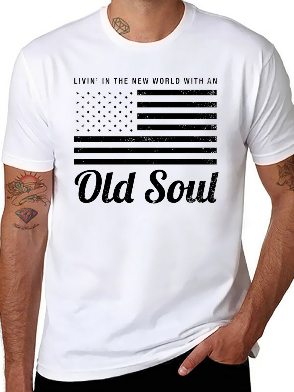Old Soul Flag Graphic Tee