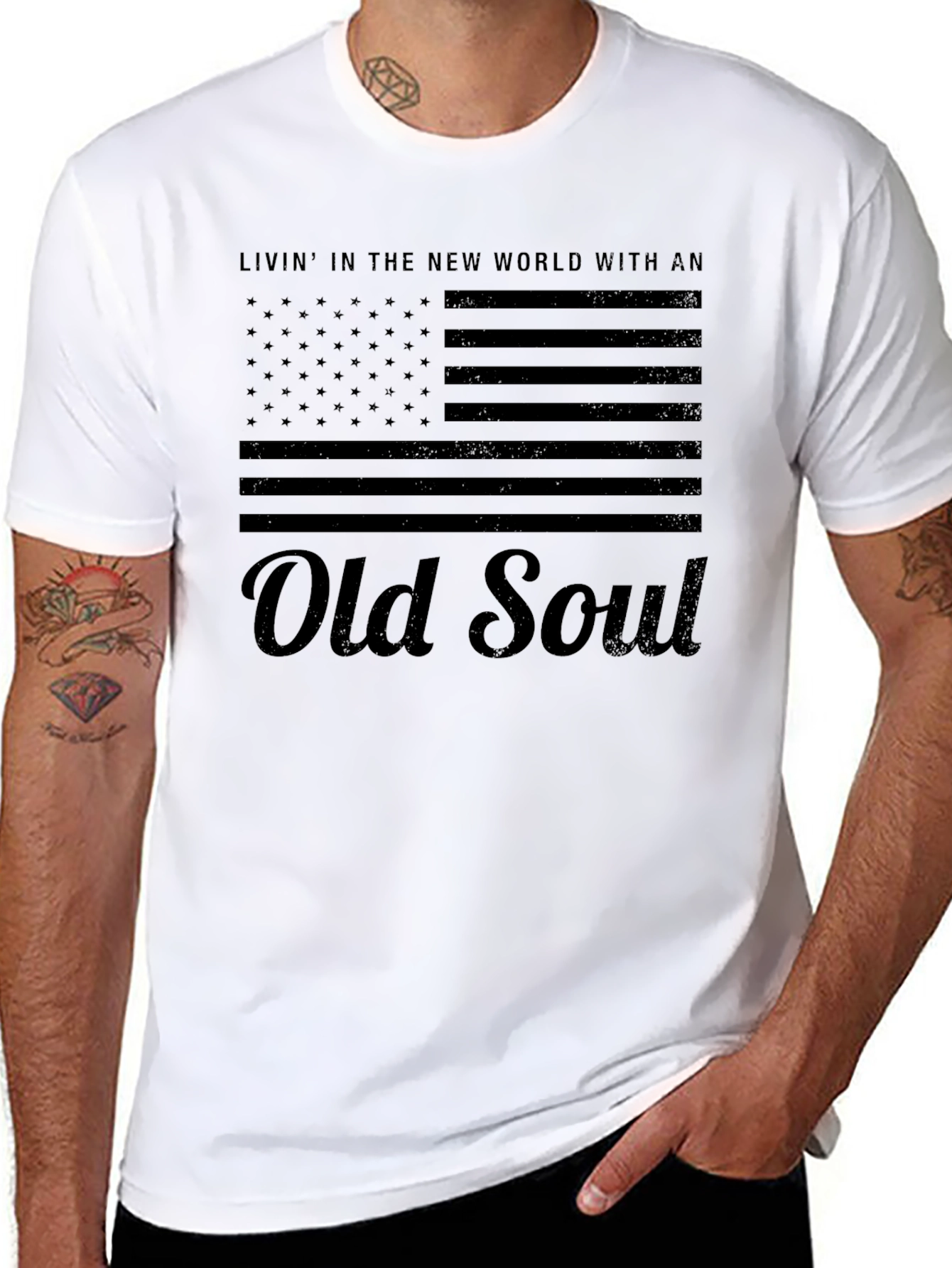 Old Soul Flag Graphic Tee