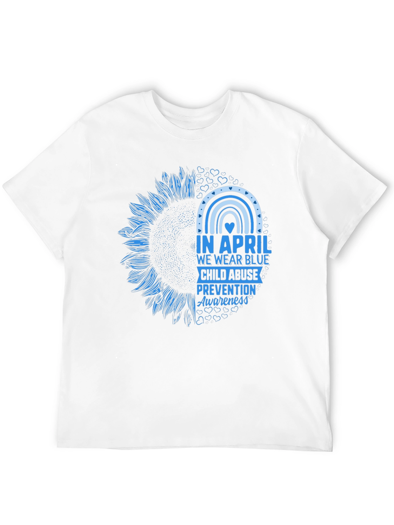 April Wear Blue Child Abuse Awareness Sunflower T-Shirt