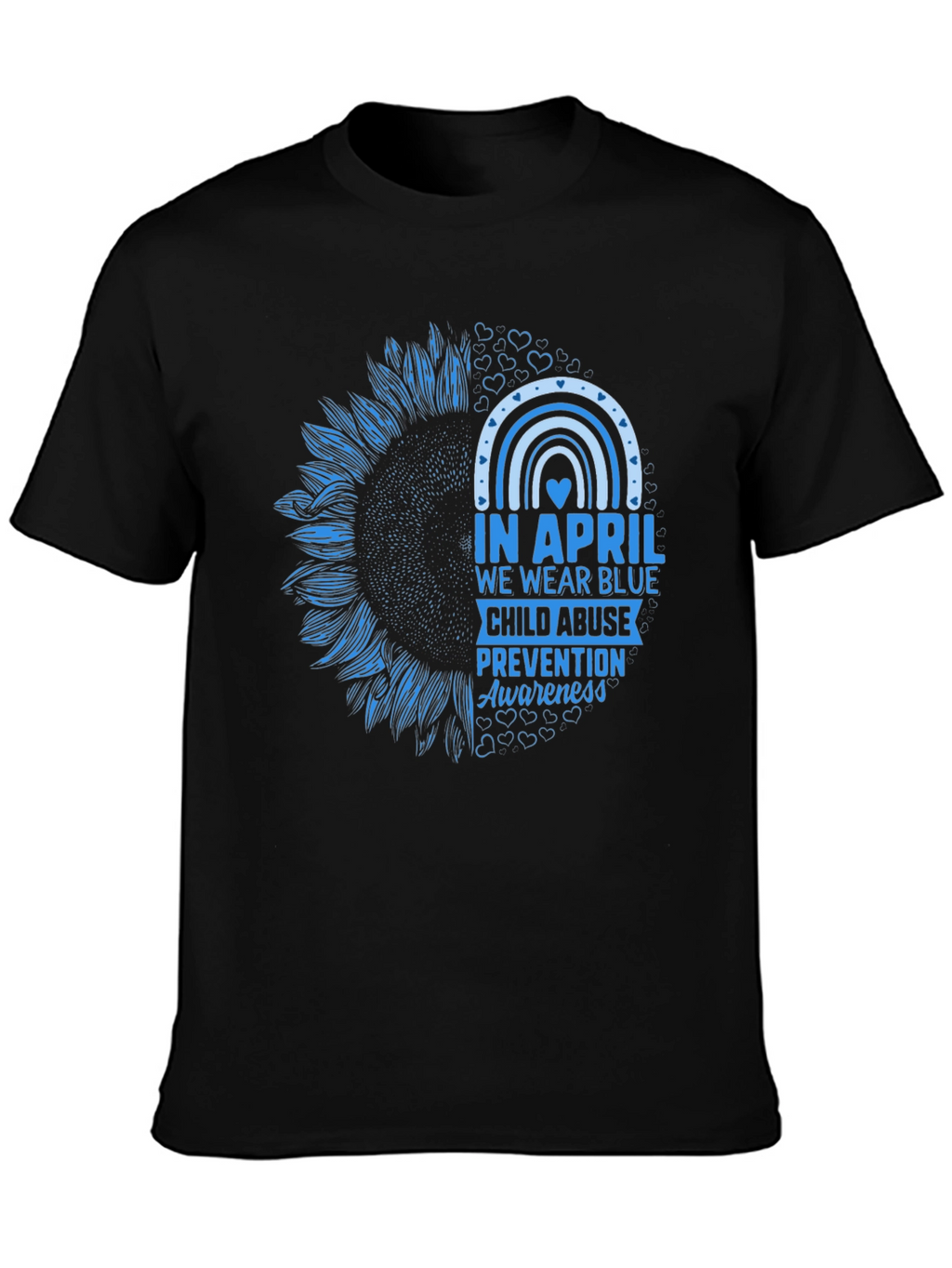 April Wear Blue Child Abuse Awareness Sunflower T-Shirt