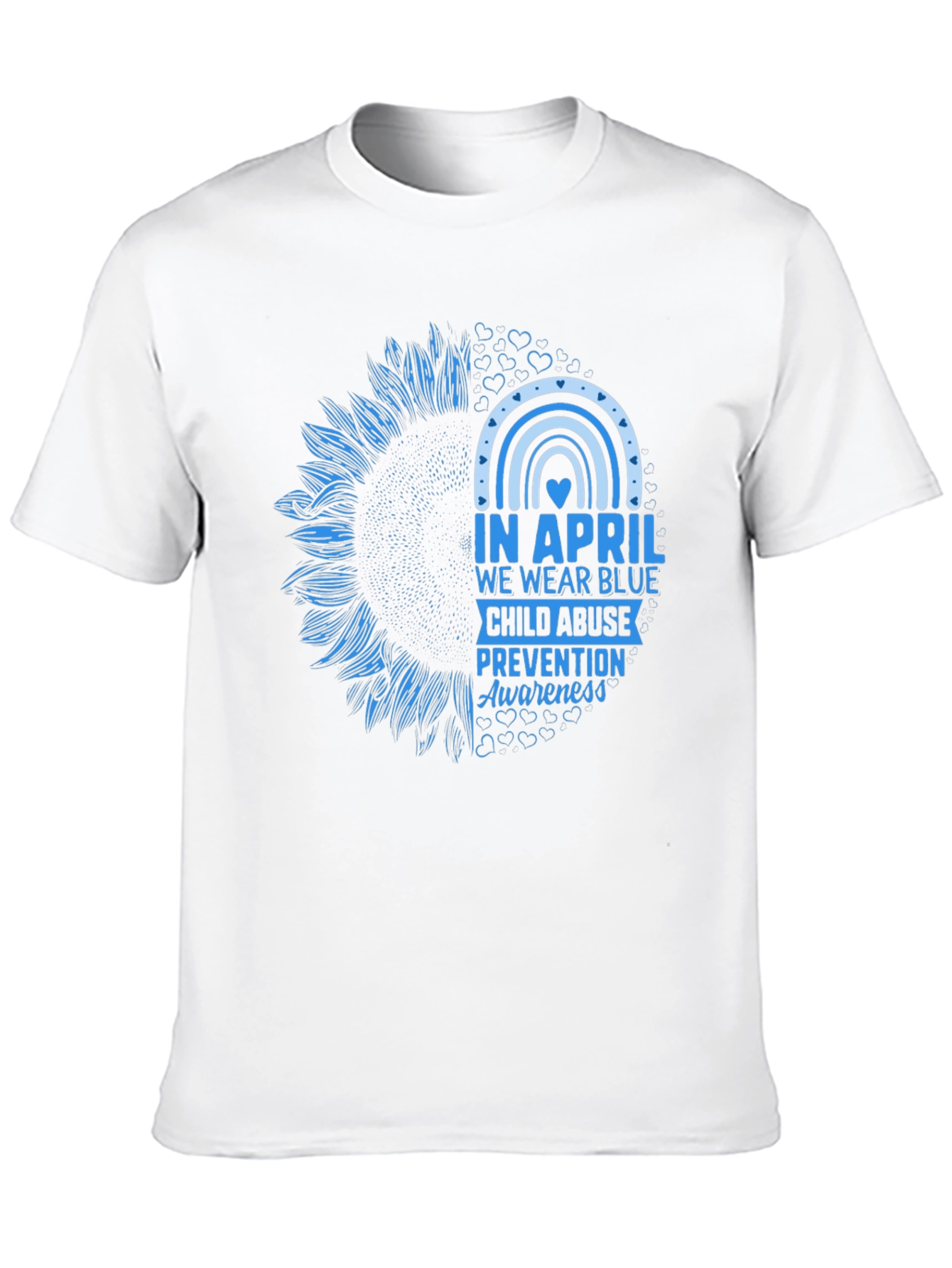 April Wear Blue Child Abuse Awareness Sunflower T-Shirt