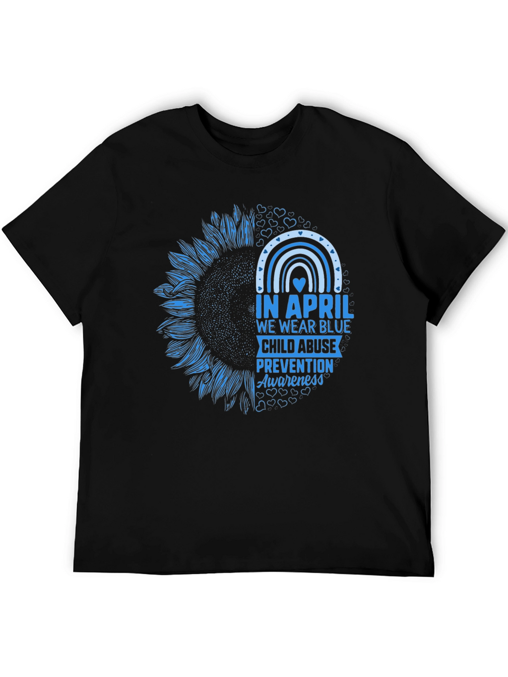 April Wear Blue Child Abuse Awareness Sunflower T-Shirt