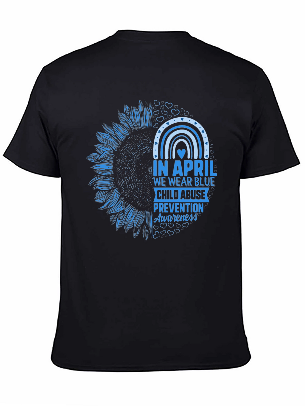 April Wear Blue Child Abuse Awareness Sunflower T-Shirt