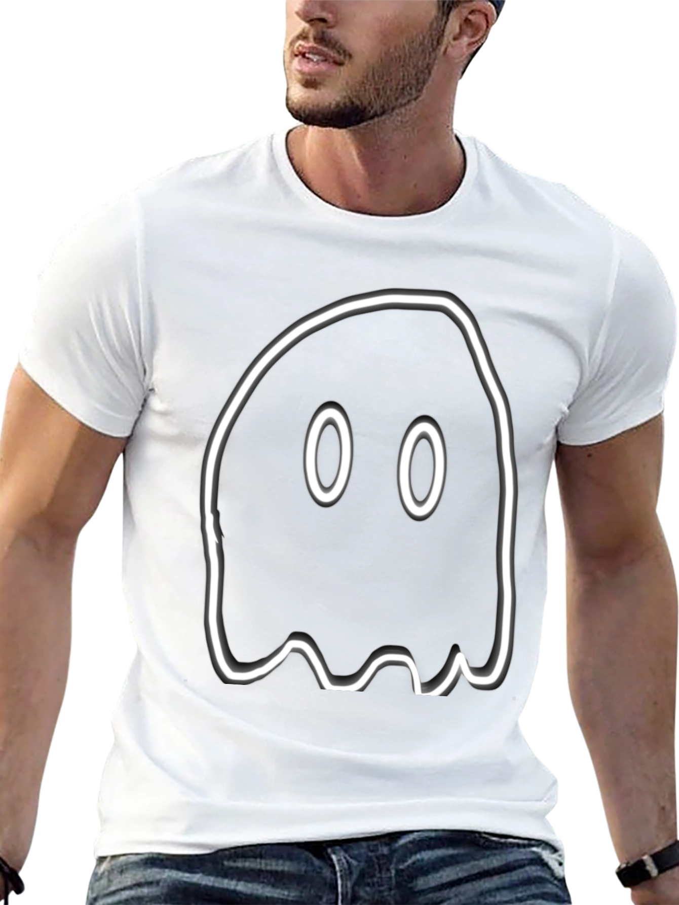 Ghost Graphic T-Shirt - Halloween Spooky Tee