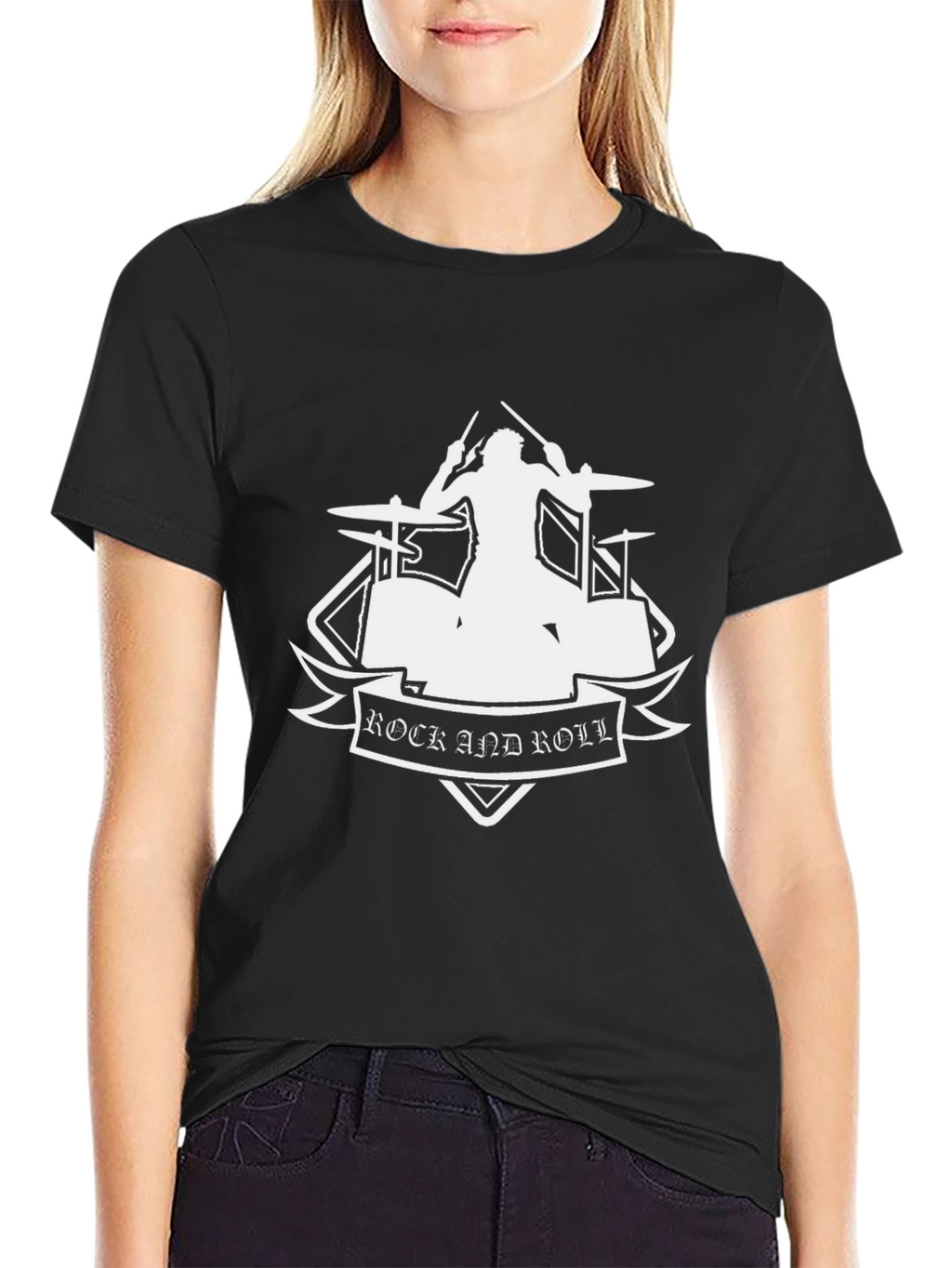 Rock and Roll Drummer Graphic T-Shirt