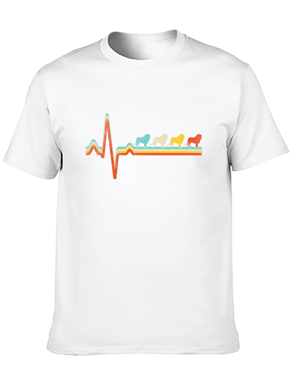 Retro Bulldog Heartbeat Graphic Tee
