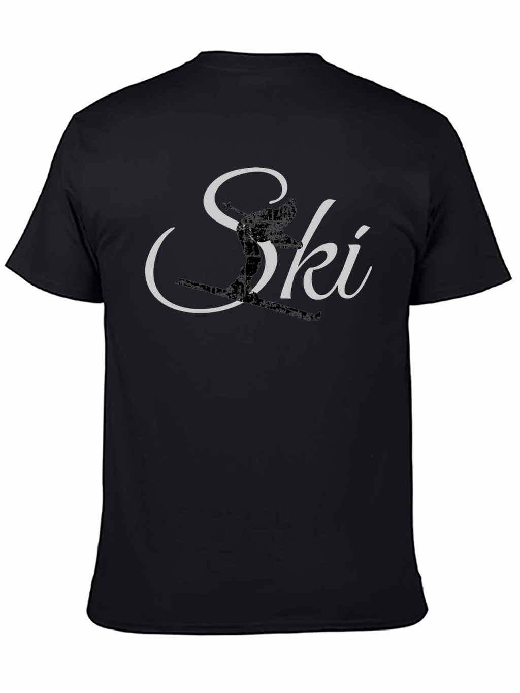 Ski Graphic Tee - Black Cotton T-Shirt