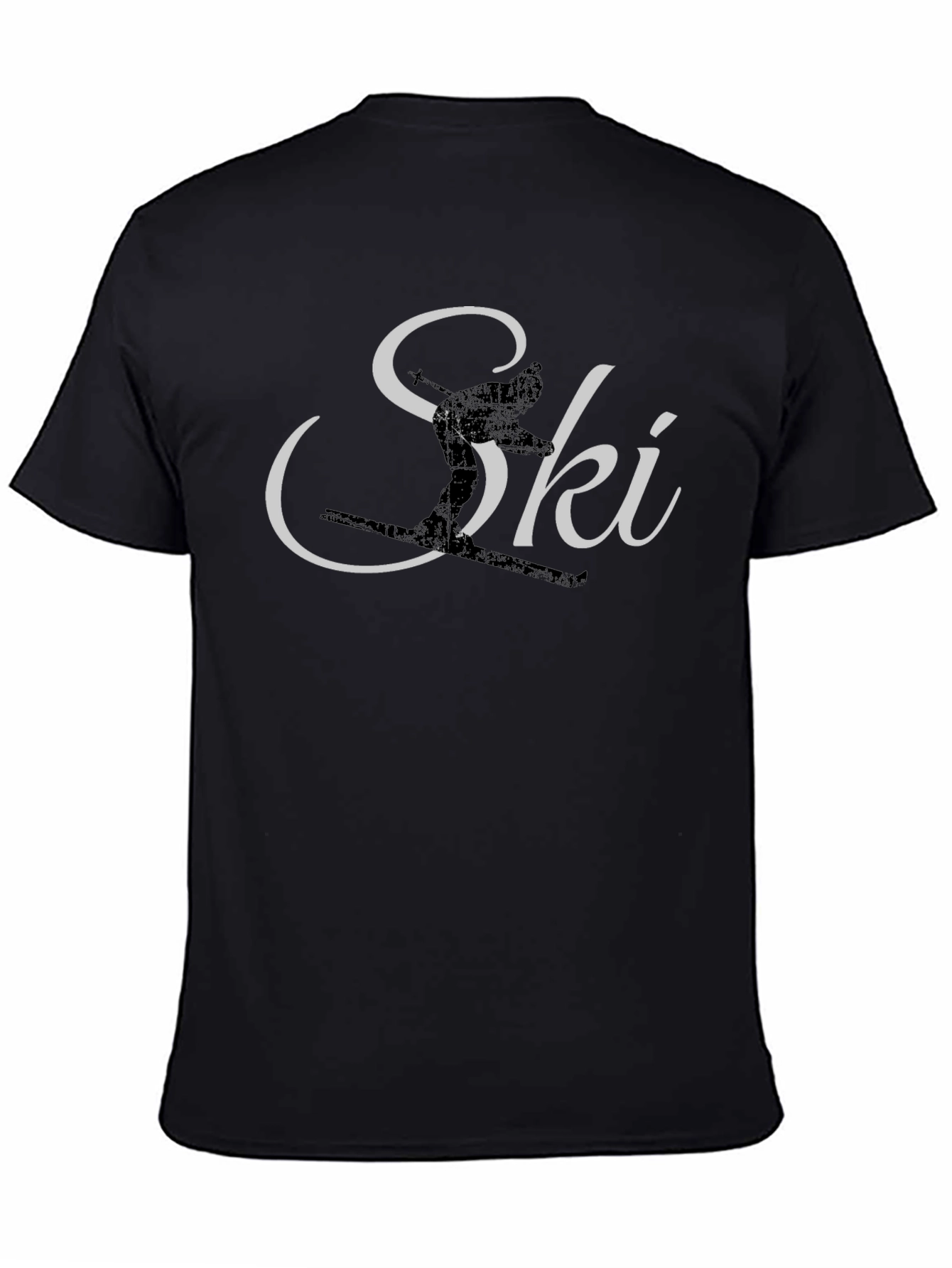 Ski Graphic Tee - Black Cotton T-Shirt