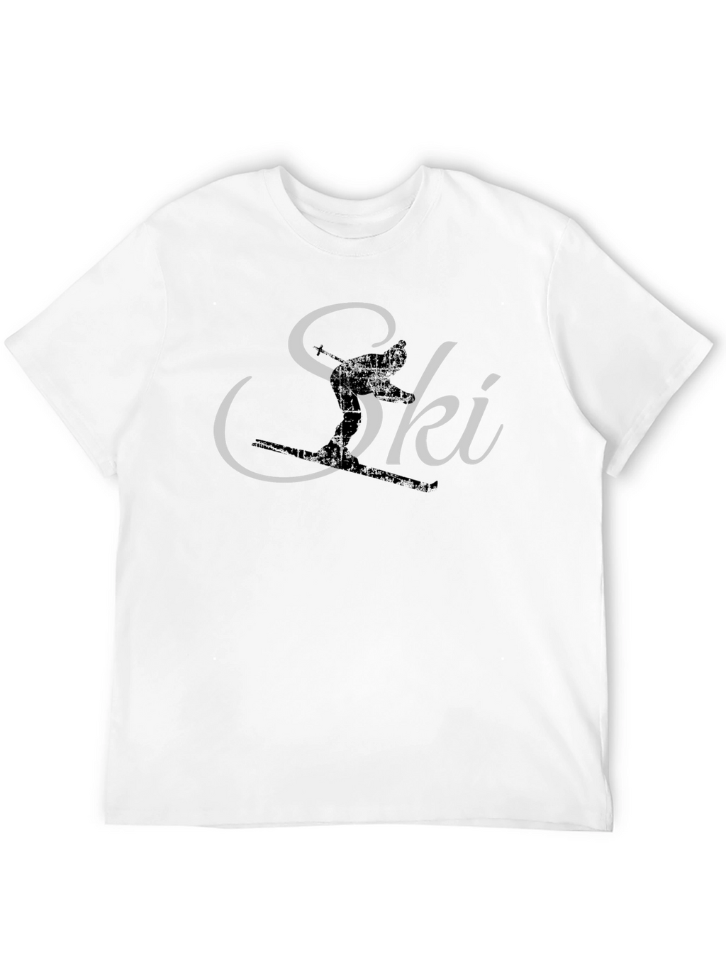 Ski Graphic Tee - Black Cotton T-Shirt