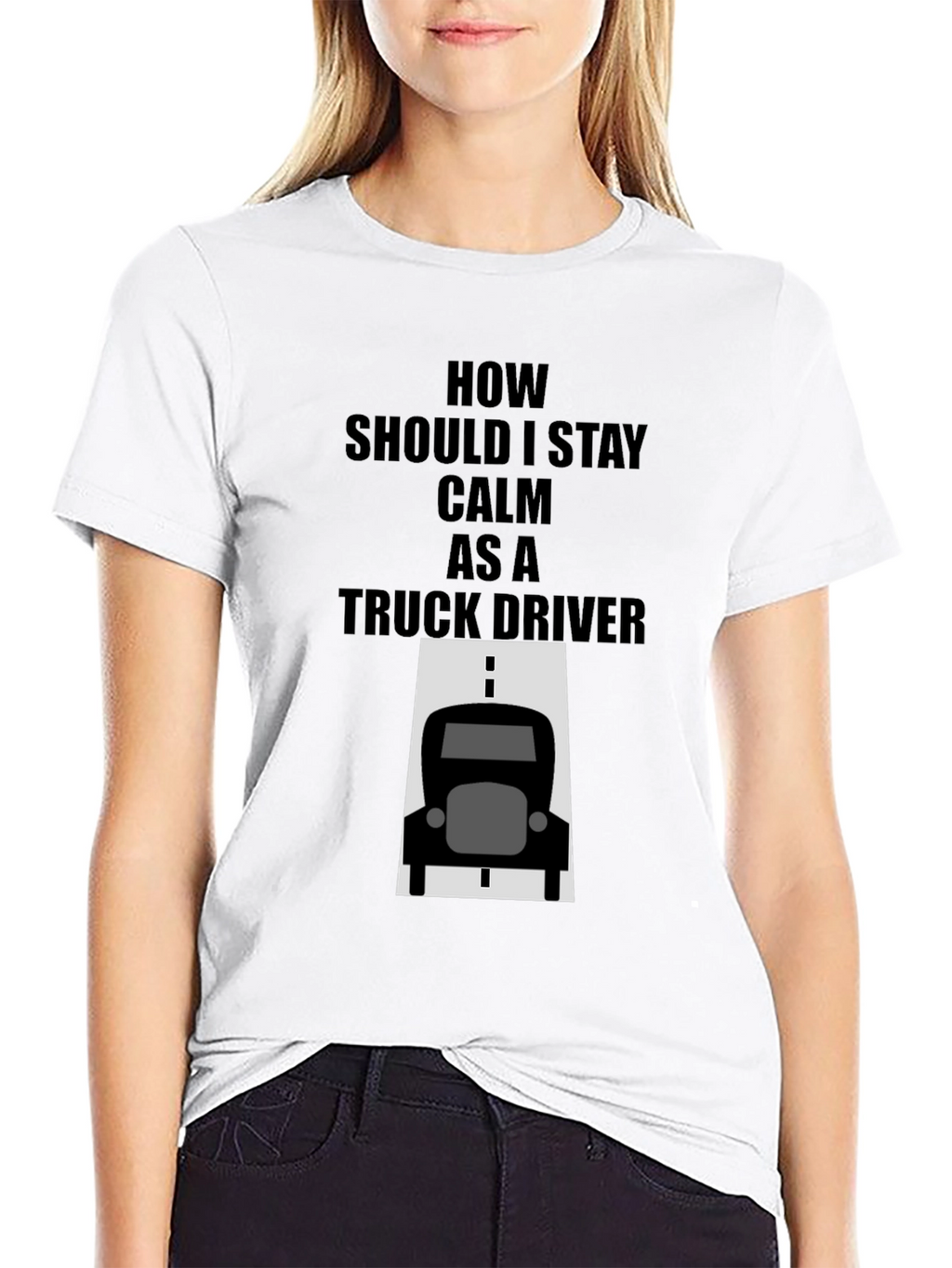 Calm Truck Driver Black T-Shirt
