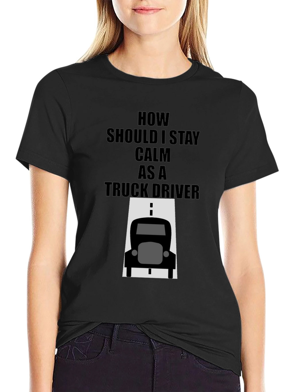Calm Truck Driver Black T-Shirt