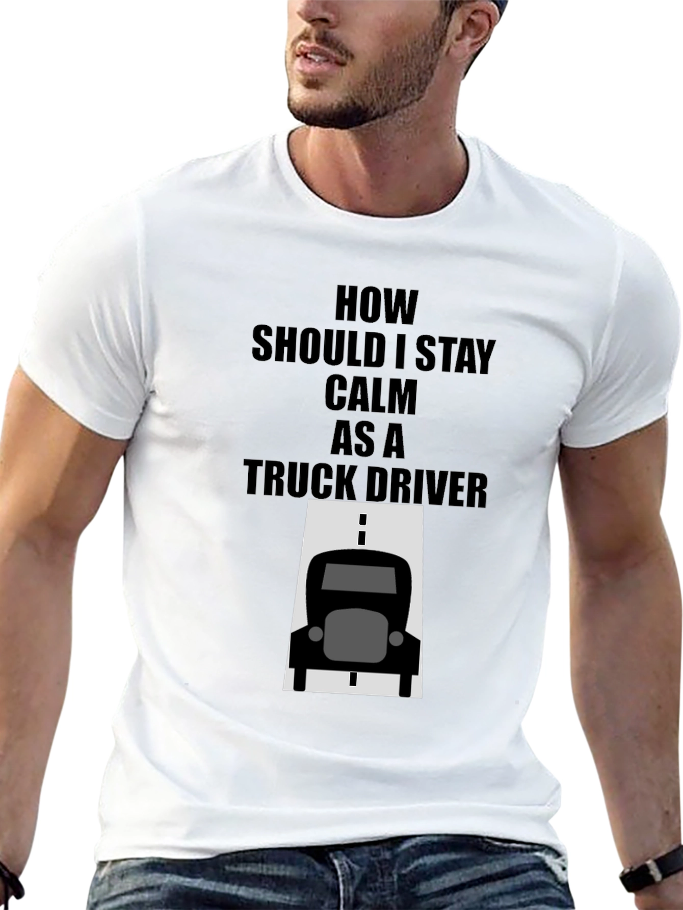Calm Truck Driver Black T-Shirt