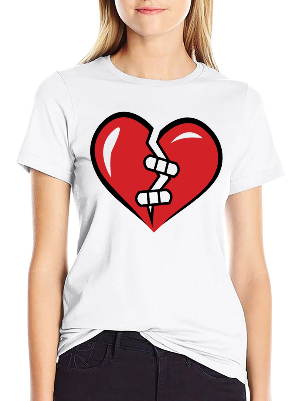 Mended Broken Heart T-Shirt - Black