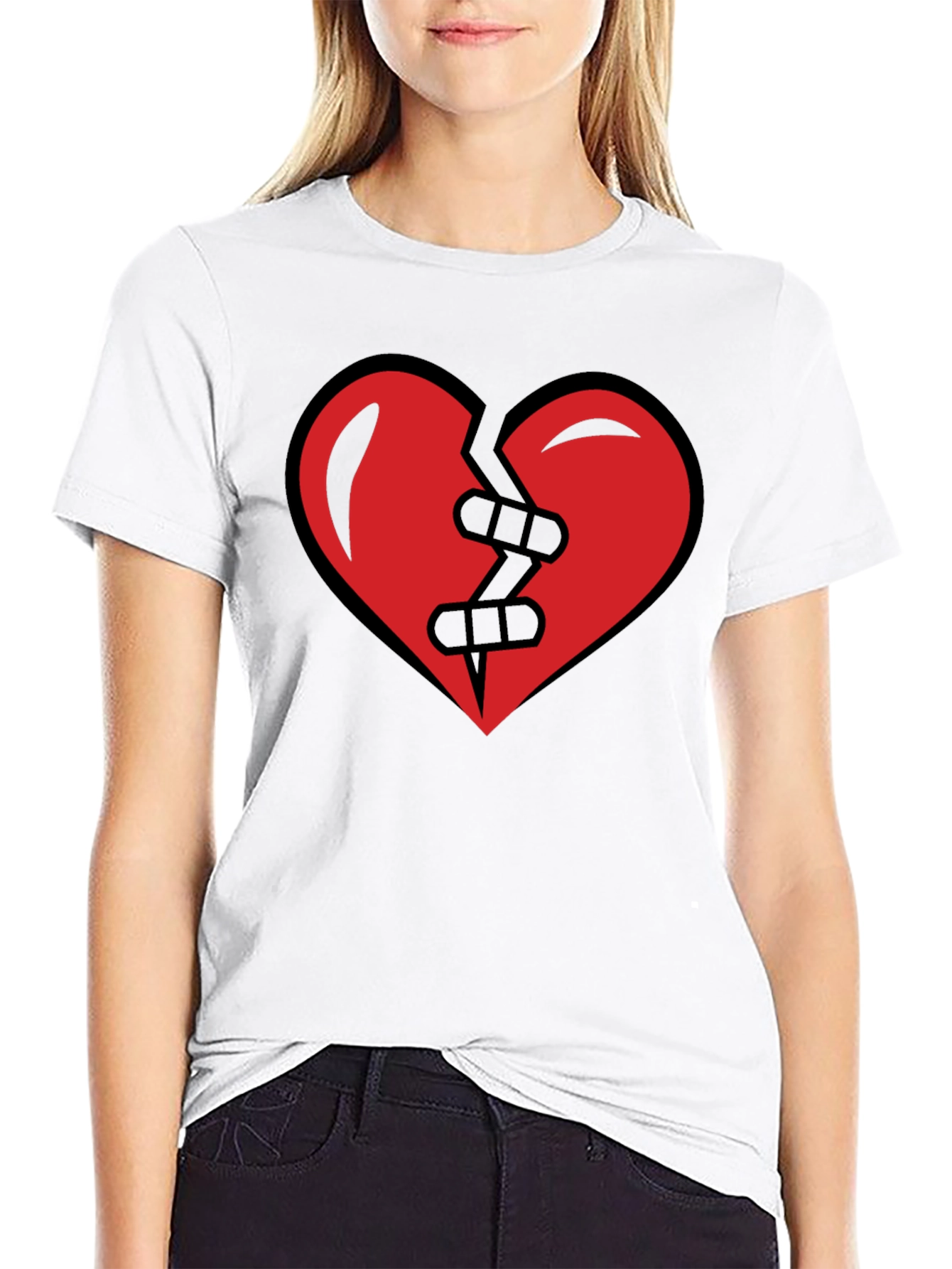 Mended Broken Heart T-Shirt - Black