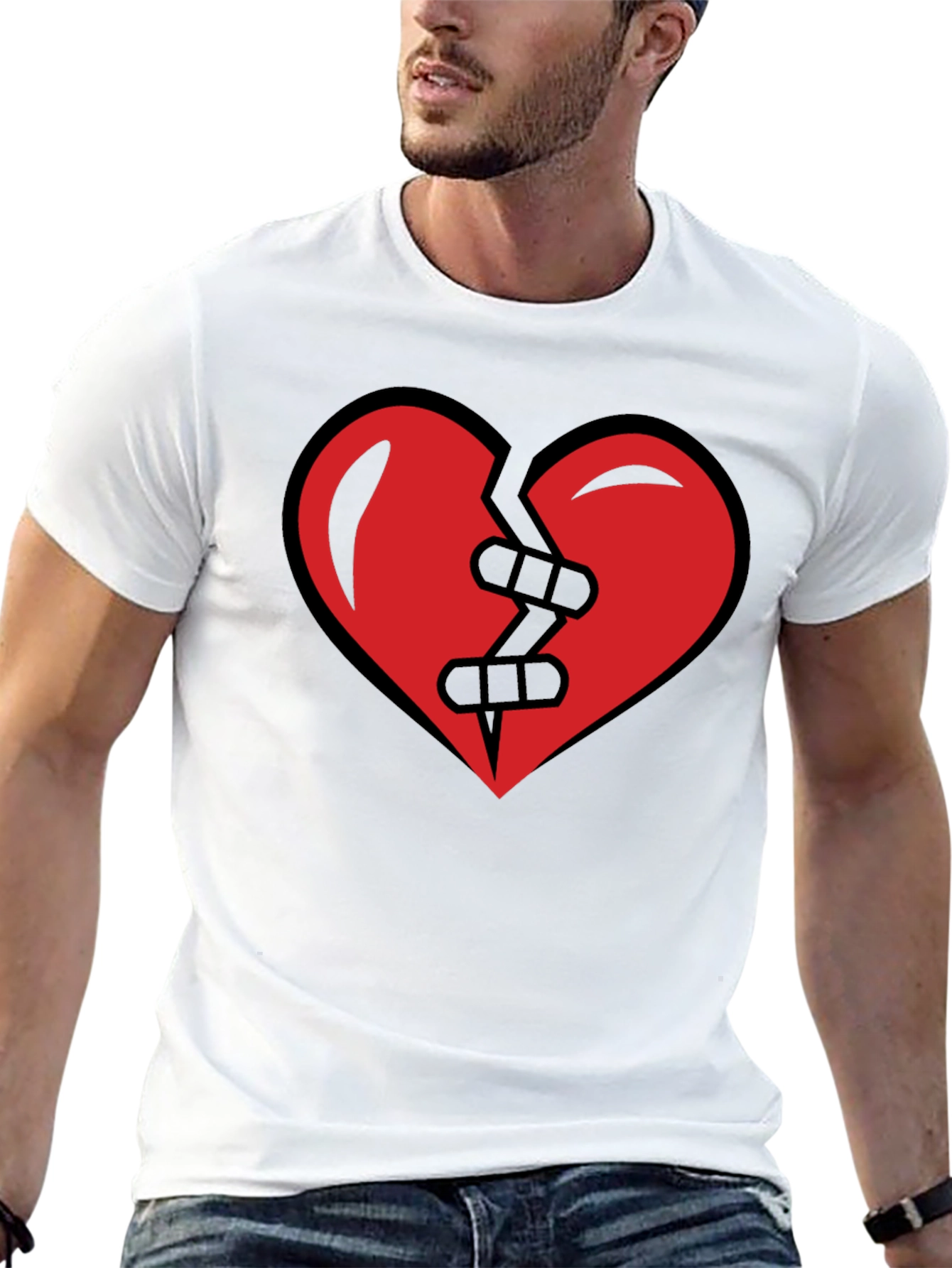 Mended Broken Heart T-Shirt - Black