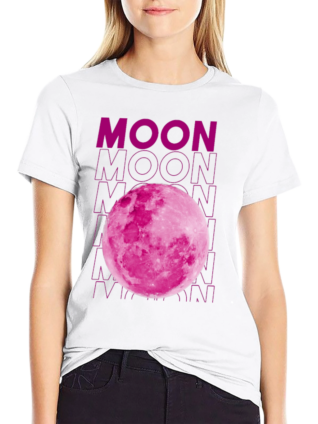 Pink Moon Graphic T-Shirt - Soft Cotton Blend