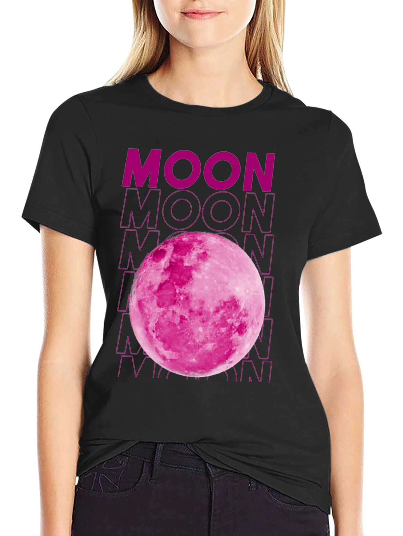 Pink Moon Graphic T-Shirt - Soft Cotton Blend