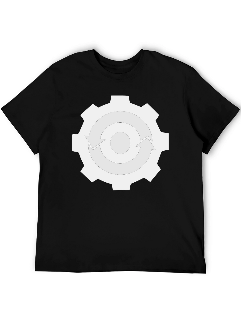 Gear Cycle Graphic Tee - Black Cotton Blend Shirt