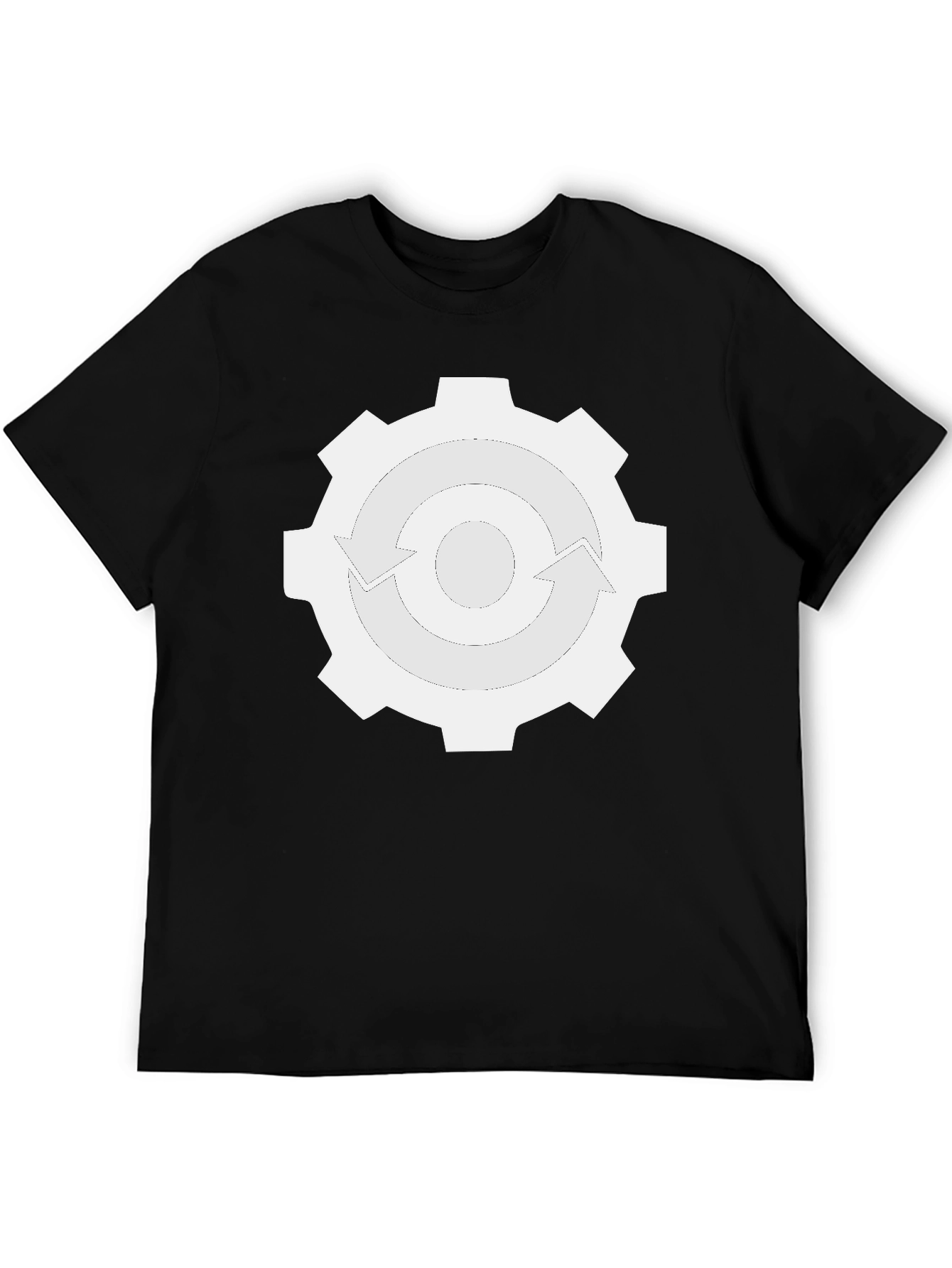 Gear Cycle Graphic Tee - Black Cotton Blend Shirt