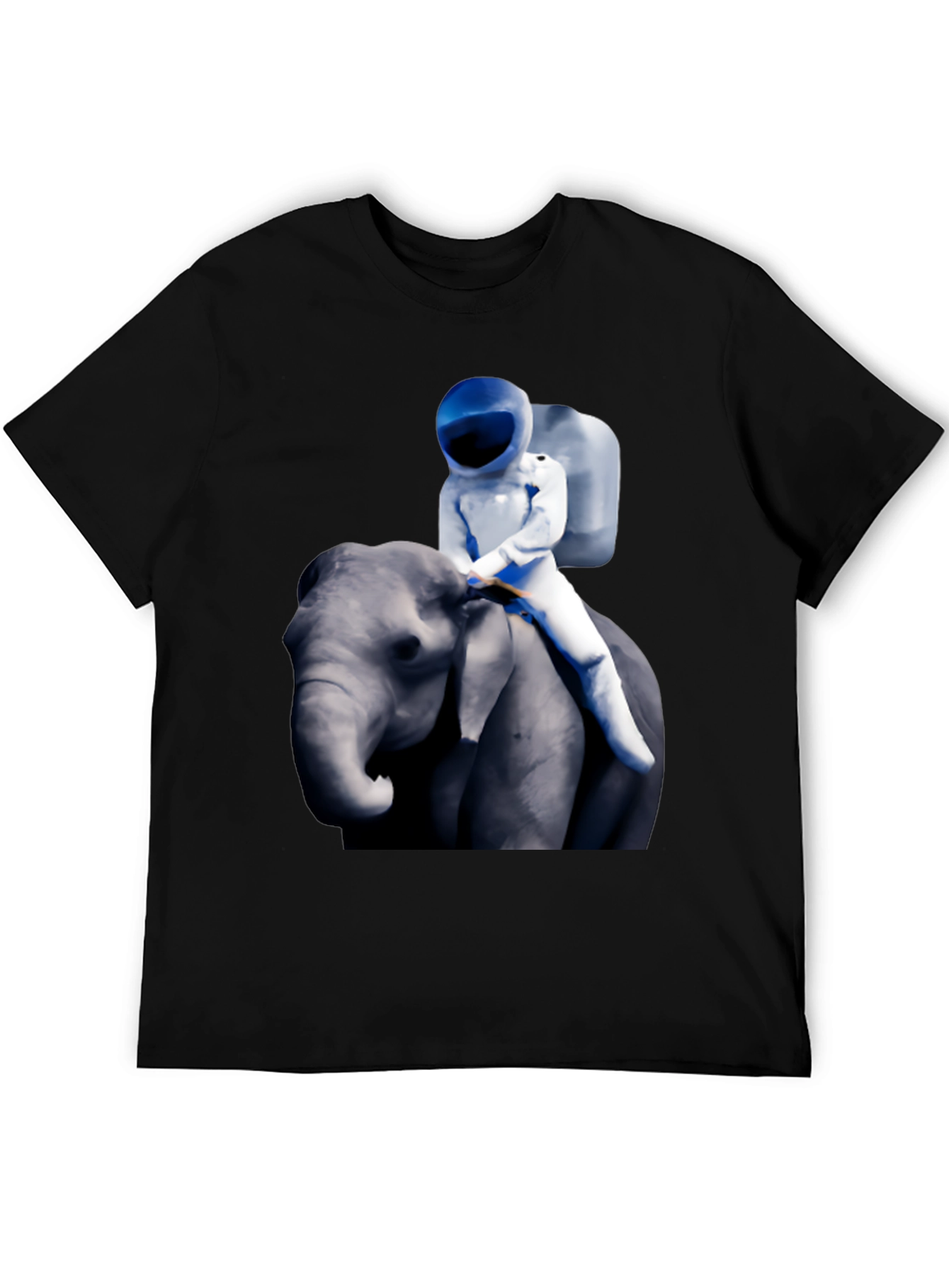Astronaut Riding Elephant Graphic T-Shirt