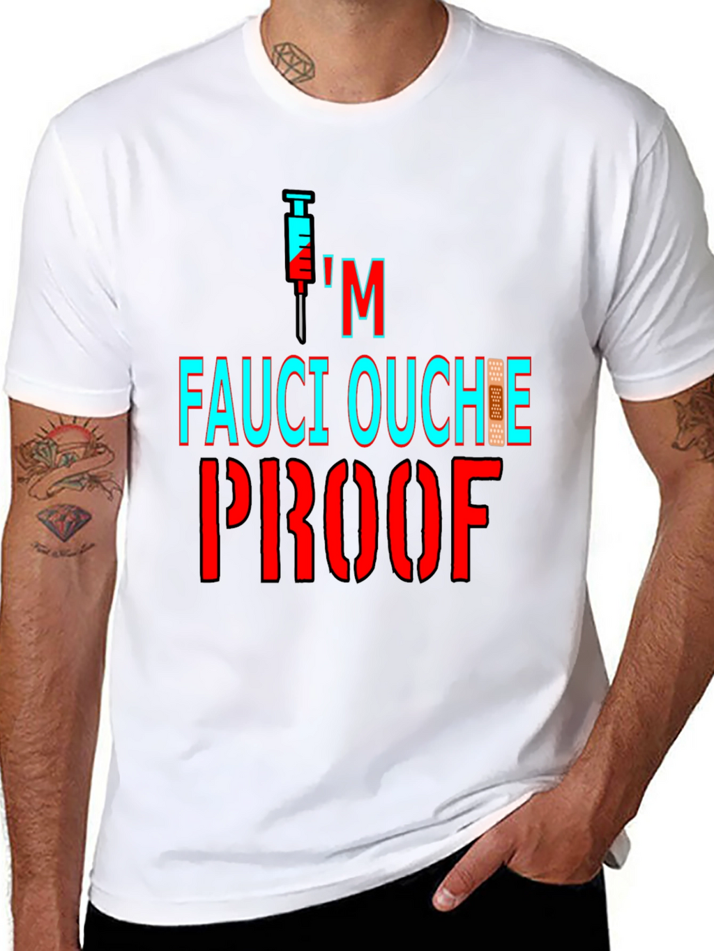 Fauci Ouchie Proof Graphic Tee - Black