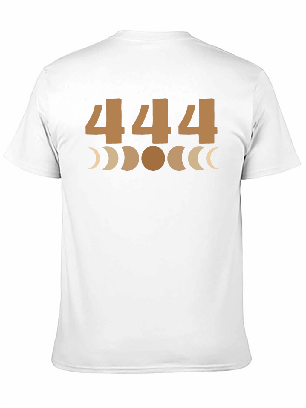 444 Angel Number Moon Phase Graphic Tee - Black