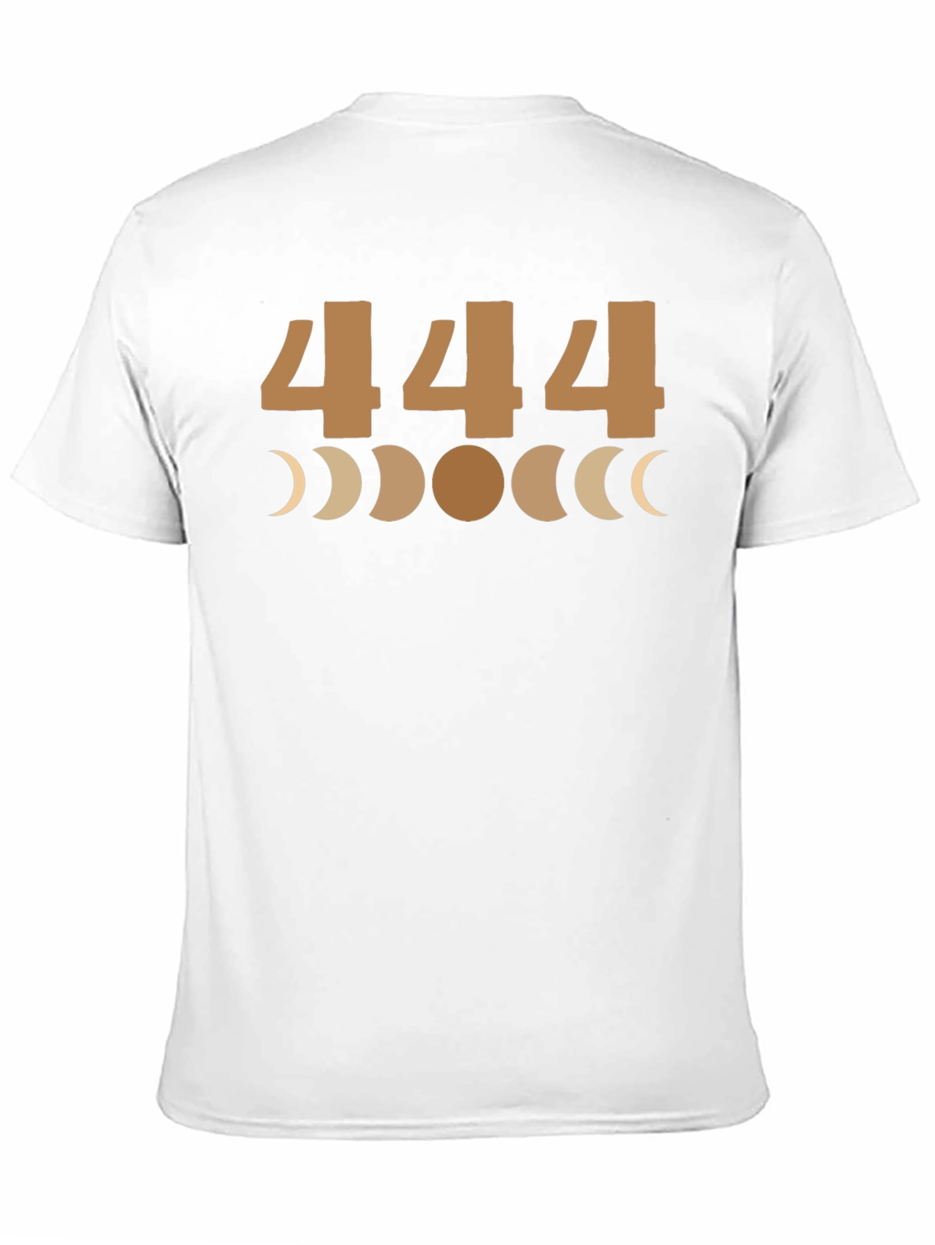 444 Angel Number Moon Phase Graphic Tee - Black