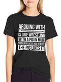 Photographer Assistant Pig Wrestling Novelty T-Shirt